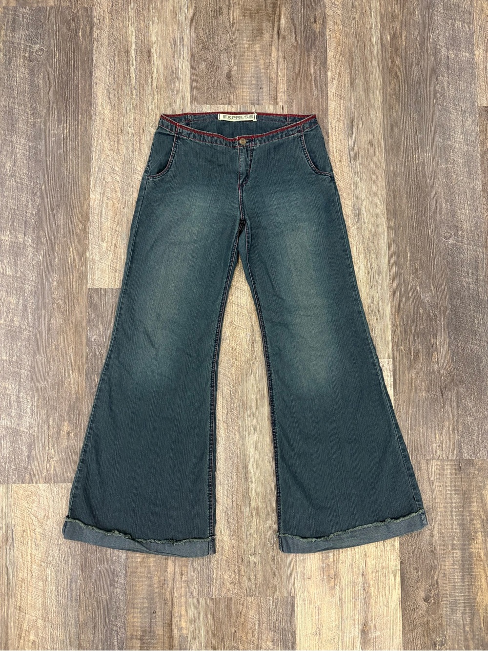 Vintage 2001 Express "Precision Fit" Wide Leg Flare Jeans